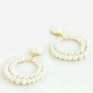 J Crew Double Layered Pearl Earrings
